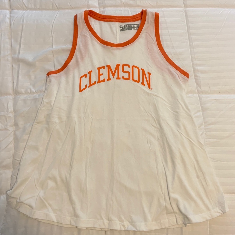 Clemson White Swing Tank Top